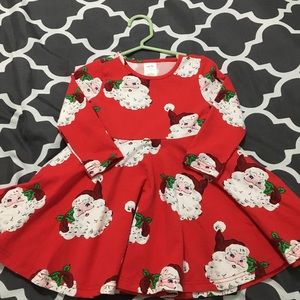 Eleanor Rose Santa Red Christmas Long Sleeve Red Holiday Dress sz 18M